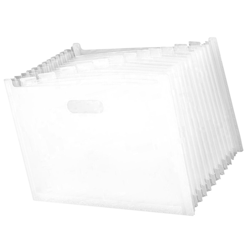 휴대용 가정용 종이 정리함 따라 파일 확장, 영수증 폴더, 흰색 폴더